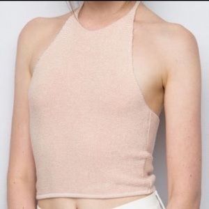 Brandy Melville pink knit halter